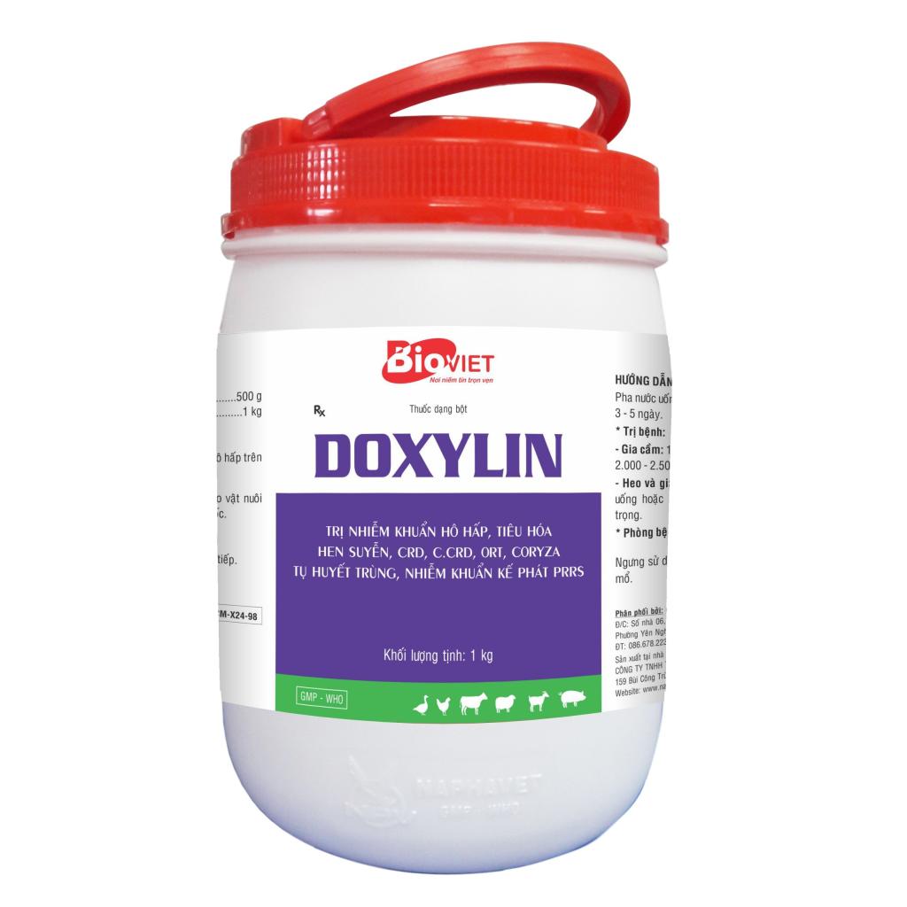 DOXYLIN 9 DOXY 50%)    ĐẶC TRỊ HÔ HẤP TRÊN HEO, HEN CRD, CCRD, ORT, HEN Coryza TRÊN GIA CẦM, THUỶ CẦM