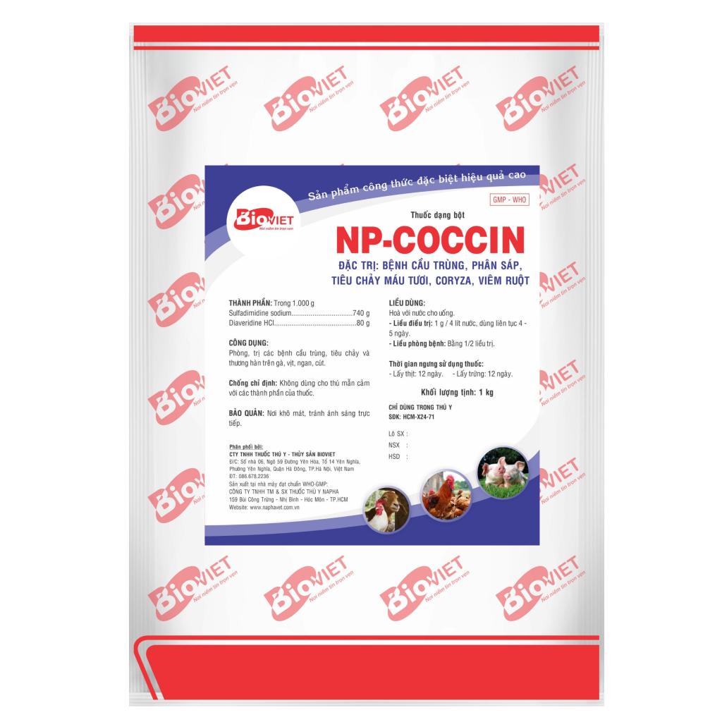 COCCIN ( SULFADIMIDINE 74% ) : ĐẶC TRỊ CẦU TRÙNG PHÂN SÁP, CẦU TRÙNG MÁU TƯƠI, TRỊ VIÊM RUỘT HOẠI TỬ, CORYZA TRÊN GIA CẦM