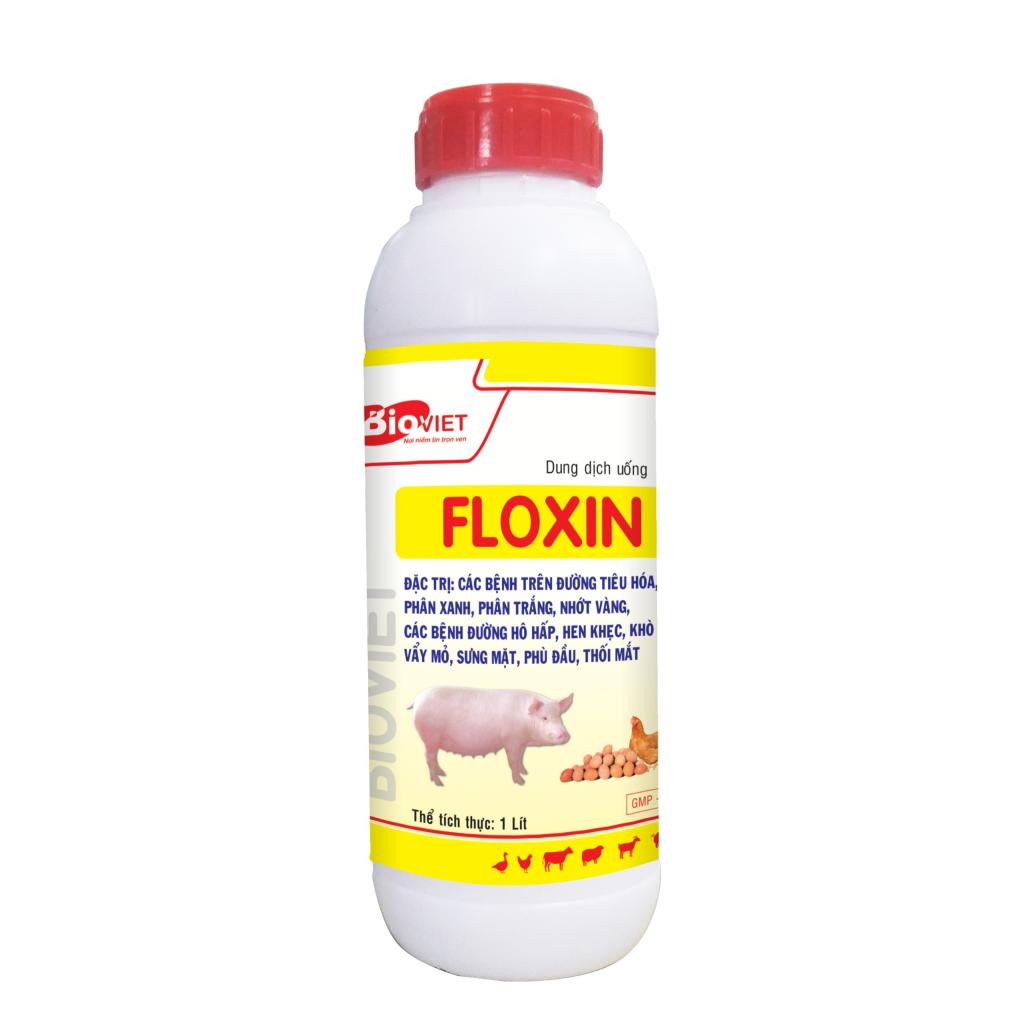 FLOXIN ( ENRO 20% + COLISTIN 1,2 TỶ IU)  ĐẶC TRỊ THƯƠNG HÀN, HÔ HẤP, E.COLI TIÊU CHẢY