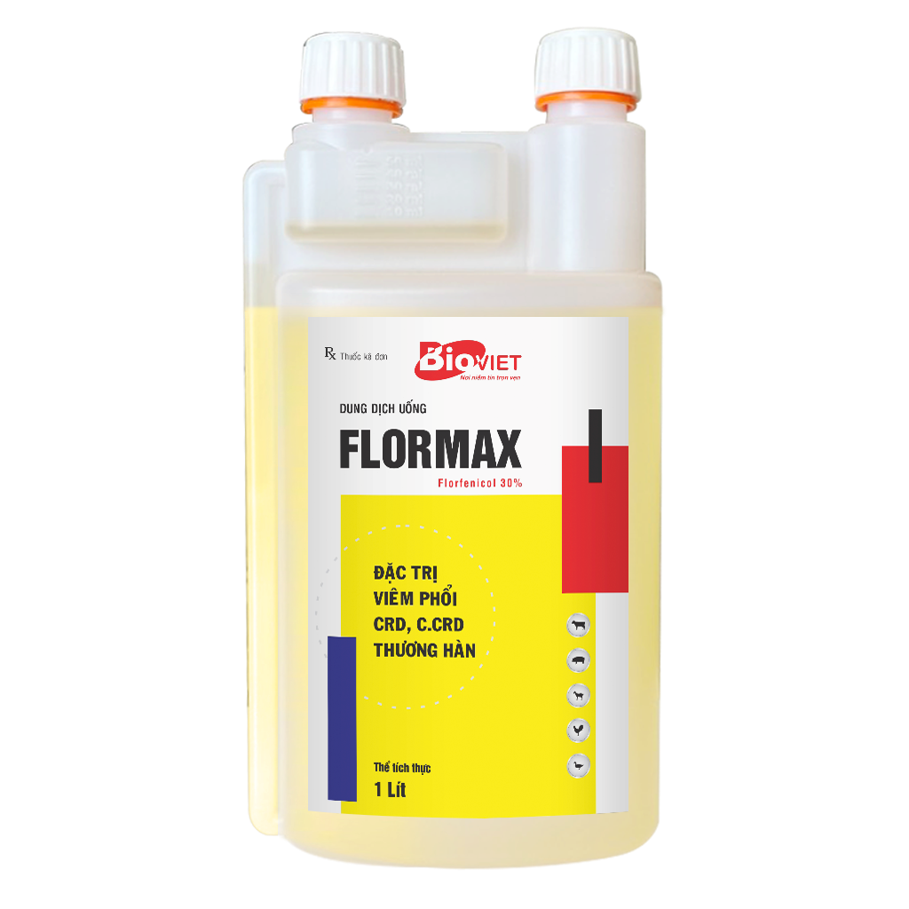 FLOR MAX ( FLOR 30% ) - ĐẶC TRỊ HÔ HẤP, THƯƠNG HÀN TRÊN GIA CẦM