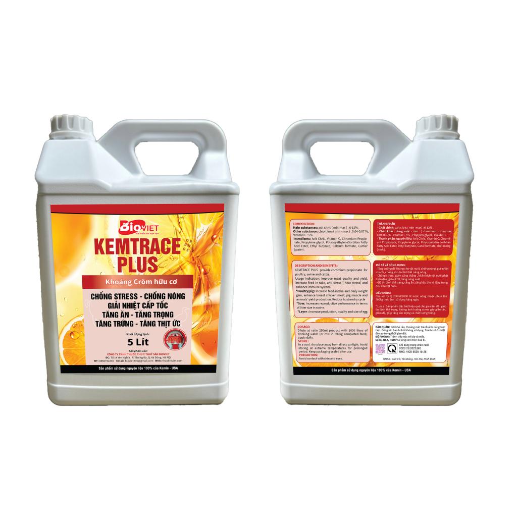 KEMTRACE PLUS - NGỪA STRESS, CHỐNG NÓNG , TÁC DỤNG LÂU DÀI, GIÚP TĂNG ĂN, ỔN ĐỊNH SẢN LƯỢNG TRỨNG, TĂNG TRỌNG LƯỢNG CÂN