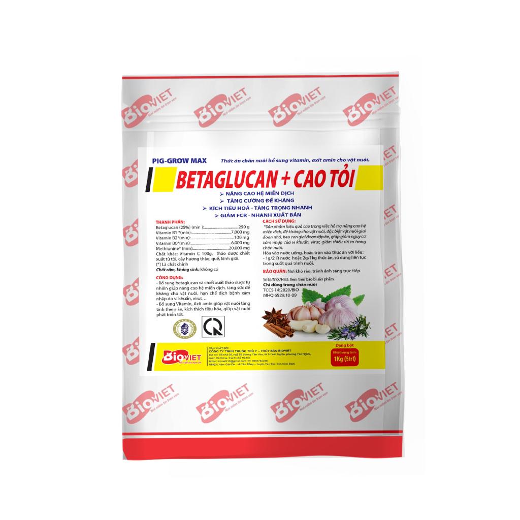 BETAGLUCAN - CAO TỎI : BỔ SUNG BETAGLUCAN KẾT HỢP CHIẾT XUẤT CAO TỎI CHO GIA SÚC, THUỶ CẦM , GIÚP NÂNG CAO ĐỀ KHÁNG, MIỄN DỊCH