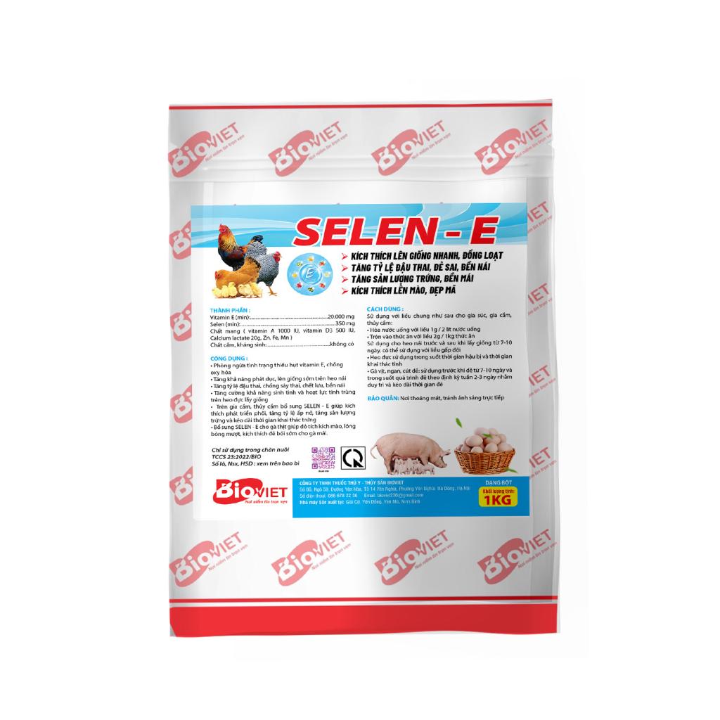 SELEN - E ( VITAMIN E BỘT TAN) BỔ SUNG CHO VẬT NUÔI SINH SẢN.