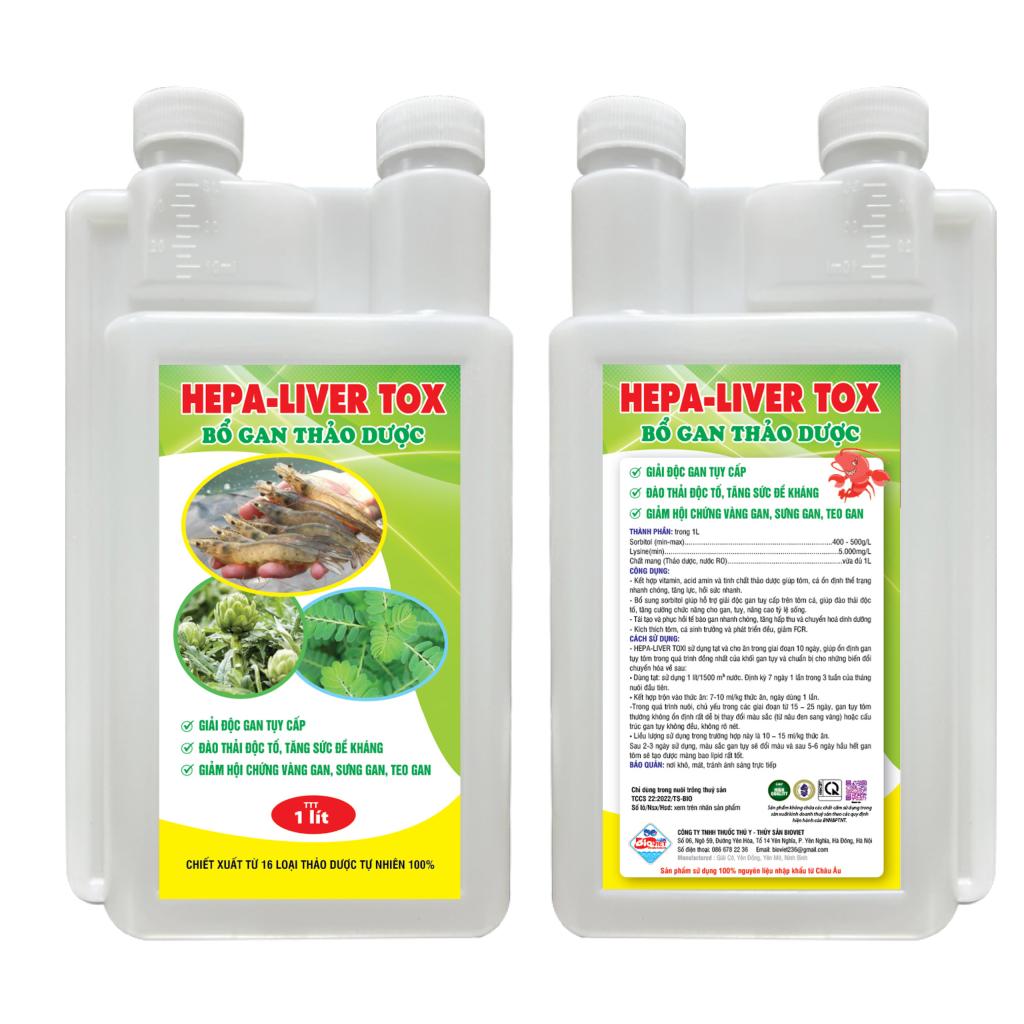 HEPA-LIVER TOX THẢO DƯỢC TÔM - NÂNG CAO ĐỀ KHÁNG VÀ MIỄN DỊCH, NGỪA HIỆN BỆNH VỀ GAN, TUỴ TRÊN TÔM