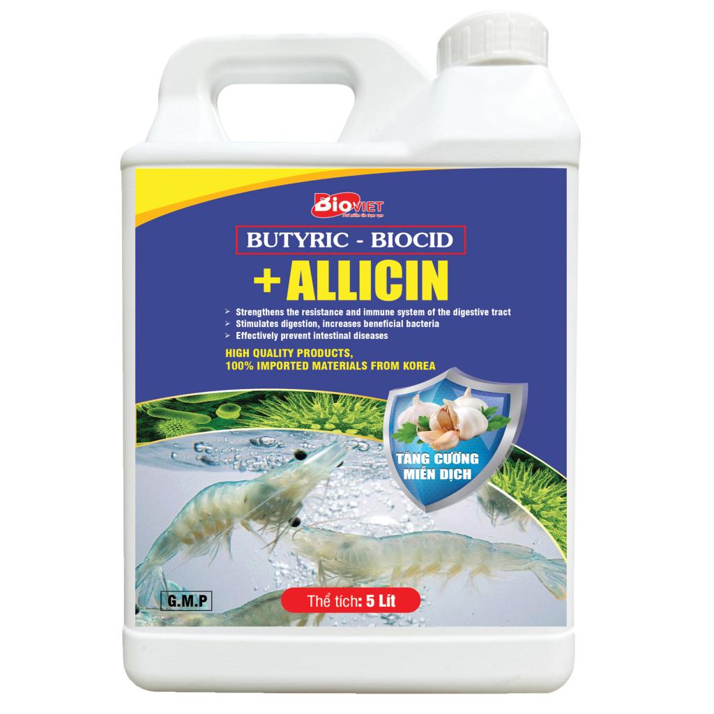 BUTYRIC- BIOCID + ALLICIN - KHÁNG SINH THẢO DƯỢC CAO CẤP CHO HỆ ĐƯỜNG RUỘT CỦA TÔM