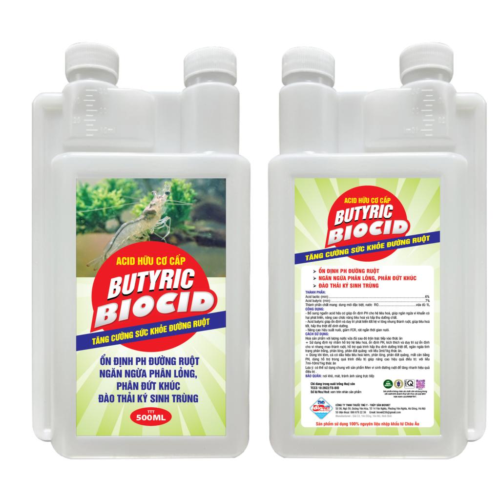 BUTYRIC- BIOCID - ACID HỮU CƠ CÔNG NGHỆ MỸ- NÂNG CAO SỨC KHOẺ ĐUOGNWF RUỘT CỦA TÔM